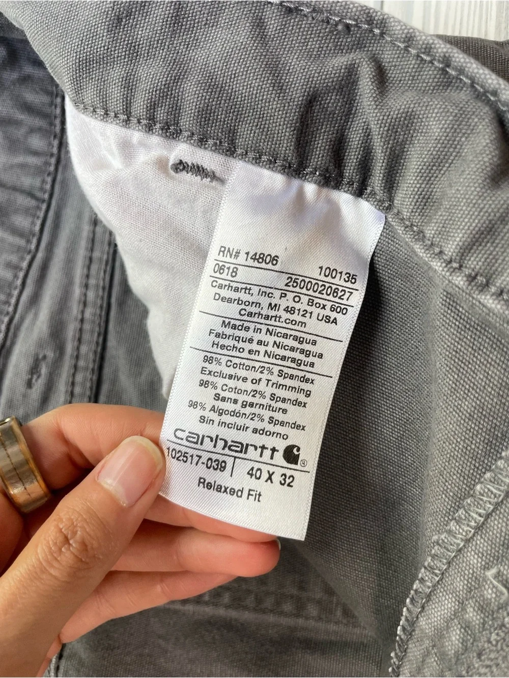Carhartt muted gray